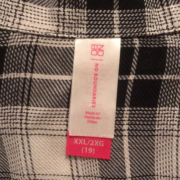 🌺 NWT NOBO PLAID WOVEN W/CROCHET TOP - Picture 7 of 8